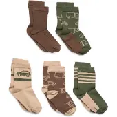 Minymo Strumpor - 5-pack - Cocoa Brown - - 15/18 - Strumpor