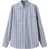 Mango Blus 'CUMIN' blå / pastellblå / brun / vit