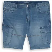 Tom Tailor Men + Cargojeans blå denim