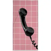 Licens Handduk med telefonmotiv - 100% bomull - Badhandduk 70x140 cm