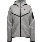Nike Luvtröja Tech Fleece FZ Vindjacka - Grå/Svart Dam, storlek Medium