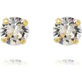 Caroline Svedbom Classic Stud Earrings Gold Crystal - Stjärnurmakarna