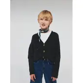 Name it Cardigan - Stickad - Noos - NkfHolly - Dark Grey Melange - - 7-8 år (122-128) - Cardigan