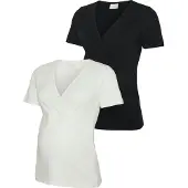 Mamalicious Kerrie Tess Maternity T-shirt Med Korta ärmar 2 Enheter