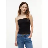 Tommy Hilfiger Topp 'Smock Slim Strap' svart