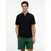 Tommy Hilfiger T-shirt 'Relaxed Fit Stripe Crepe' svart