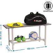 Simonlocker Desmontadas Metallbänk 475x1000x320 Mm