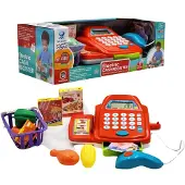 Woopie butikskassa med kalkylator och tillbehör