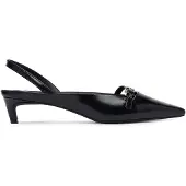 Tommy Hilfiger Leather Kitten Heel Slingbacks