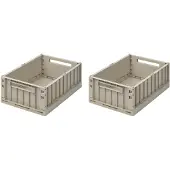 Liewood Förvaringslådor - 25x18x9,5 cm - Small - 2-pack - Sandy - - One Size - Förvaringslåda