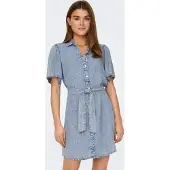 ONLY Skjortklänning blå denim