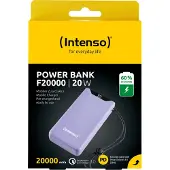 Intenso Power Bank F20000 purple Powerbank 20000 mAh Quick Charge 3.0, Power Delivery 3.0, PPS LiPo USB-C, USB-A Violett Statusindikering