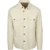 Scotch & soda Overshirt Boull Linne Ecru Beige Off-White Storlek