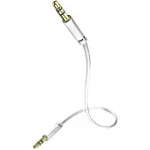 In - Akustik in-akustik Star MP3 Audio Cable - Ljudkabel - mini-phone stereo 3.5 mm hane till mini-phone stereo 3.5 mm hane - 75 cm - skärmad - vit