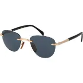 David Beckham Rose Gold Metallsolglasögon