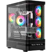 Modecom Volcano Aq200 Argb Midi Black Pc-tornfodral