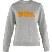 Fjällräven - Sweatshirts dam - Fjällräven Logo Sweater W Grey Melange för UnisexBomull - Storlek XS - Grå