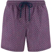 Boggi Milano Badshorts mörklila / röd / off-white