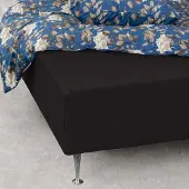 In Style Formsydda lakan 70x160 cm - Svart jerseylakan till barnsäng