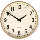 Nedis Väggklocka | Diameter: 300 mm | Plast | Tyst rörelse | Trä