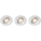 Llitt Sara 230V Dimbar downlight spotlight 3000K 400lm IP44 3-pack Vit