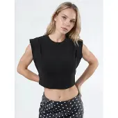 Busem T-shirt med rundad halsringning i bomullsmix utan ärmar