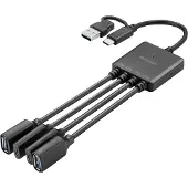 Sandberg USB-hub 4 portar | USB-C/USB-A till 2xC och 2xA |