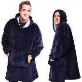 Sans marque Oversized Hoodie med Luva - Filt