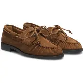 BOSS Suede moccasins with hand-stitched apron toe