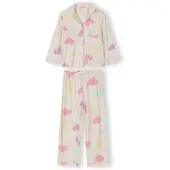 MINOTI Pyjamas pastellgul / mint / rosa / pastellrosa