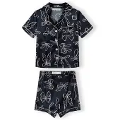 MINOTI Pyjamas mörkblå / vit