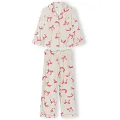 MINOTI Pyjamas hallon / vit
