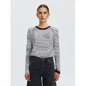 Selected T-shirt svart / vit