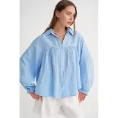 MixRay Texturerad bomullsbutton-up skjorta