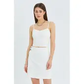 MixRay Hjärta Krage Figurerad Crop Blus