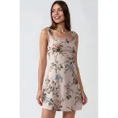 Hiccups for Kids Tryckt Bodycon Miniklänning med Fyrkantig Krage