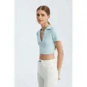 Hiccups for Kids V-ringad polo crop top