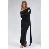 Hiccups for Kids Asymmetrisk Bodycon Maxiklänning med Slits