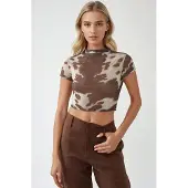 Hiccups for Kids Tryckt slim fit kortärmad crop-top