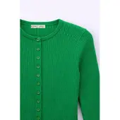 MixRay Knappad Slim Fit Ribbad Stickad Cardigan