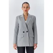 MixRay Långärmad knäppt blazer