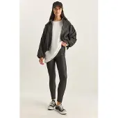 Bianco Faux läder leggings