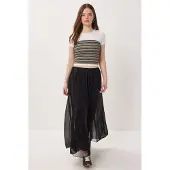 Happiness İstanbul Hög midja maxikjol i chiffon