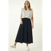 Happiness İstanbul Elastisk Midja Maxi Kjol