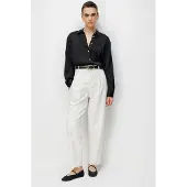 MixRay Regular Fit Satin Vävd Skjorta med Knappspann