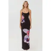 Hiccups for Kids Blommig Bodycon Klänning med Fyrkantig Krage