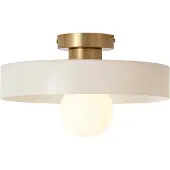 QAZQA Retro taklampa brons med beige glas - Jina