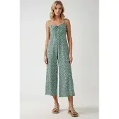 Hiccups for Kids Bredbenad blommönstrad stickad jumpsuit med V-ringning