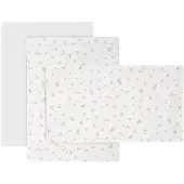cambrass Plumeti 80x120x1 Cm Dra-på-lakan För Spjälsäng 3 Enheter