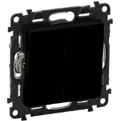Legrand VALENA LIFE dubbeltryck/omkopplare NO/NC svart 756318